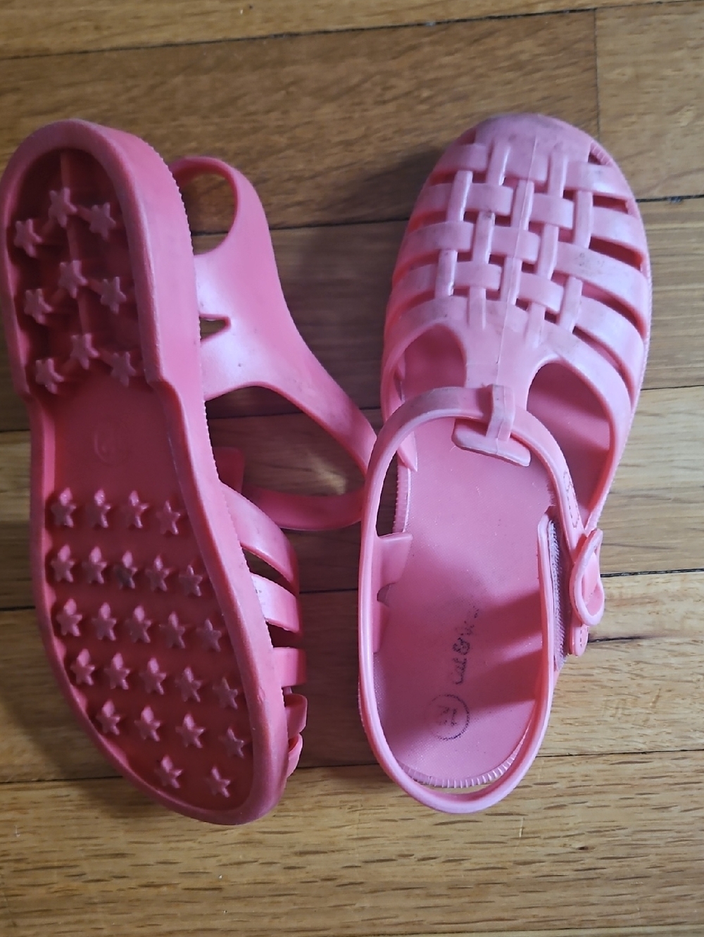 Cat & Jack Pink Jelly Sandals with Buckle Strap
